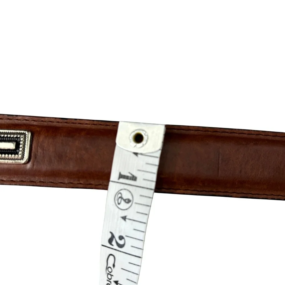 Vintage Top Grain Leather Belt Size 36 Brown Western Cowboy